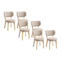 STUHL - 51 cmcm x 57 cmcm - Holz, Platte, Stoff - Taupe - TORIEL - Taupe, Holz/Holzwerkstoff (51/82.5/57cm) - Vente-Unique