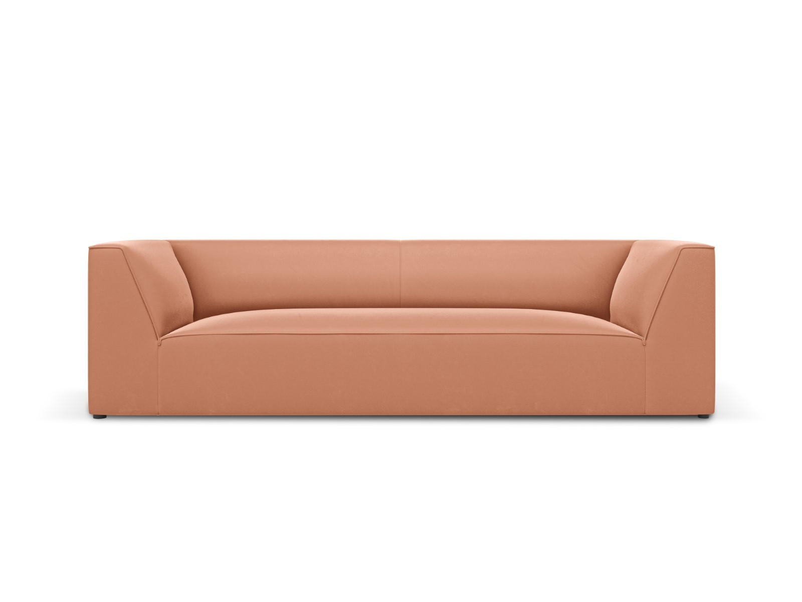SOFA Ruby aus Samt rosa 3 Sitzplätze - Pink, Textil (93/69/232cm) - Micadoni
