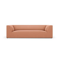 SOFA Ruby aus Samt rosa 3 Sitzplätze - Pink, Textil (93/69/232cm) - Micadoni