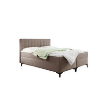 BOXBETT Mit Bettkasten Denver Stoff Muna Dunkelbeige 120x200 cm H3-Bonell - Cappuccino, Holz (120/200cm) - Kaiser Möbel