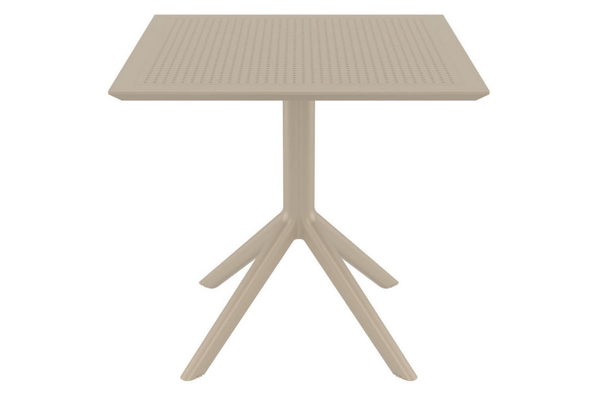 GARTENTISCH Sylt 80 cm taupe - Taupe, Kunststoff (74/80/80cm) - TPFGarden
