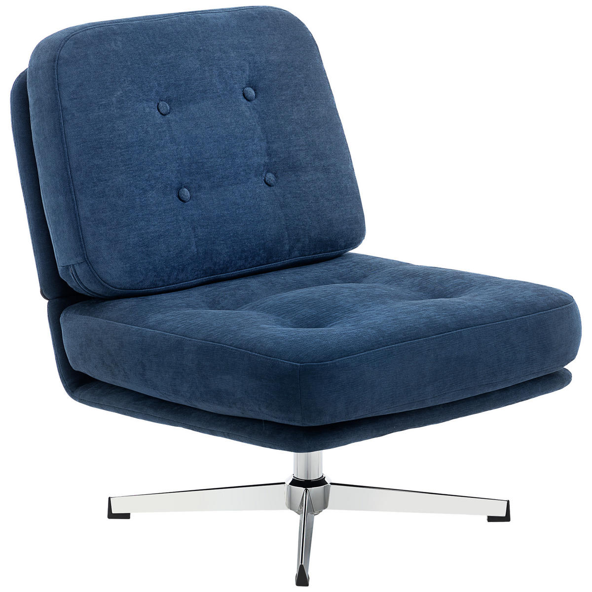 DREHSTUHL Blau 1 Stück - Blau, Naturmaterialien (70/84/87cm) - GiPP