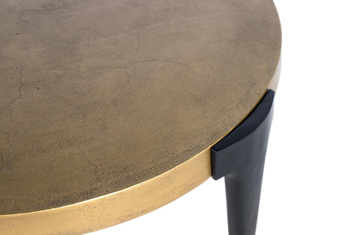 COUCHTISCH aus Aluminium - Goldfarben, Metall (102/102/36cm) - Giner y Colomer