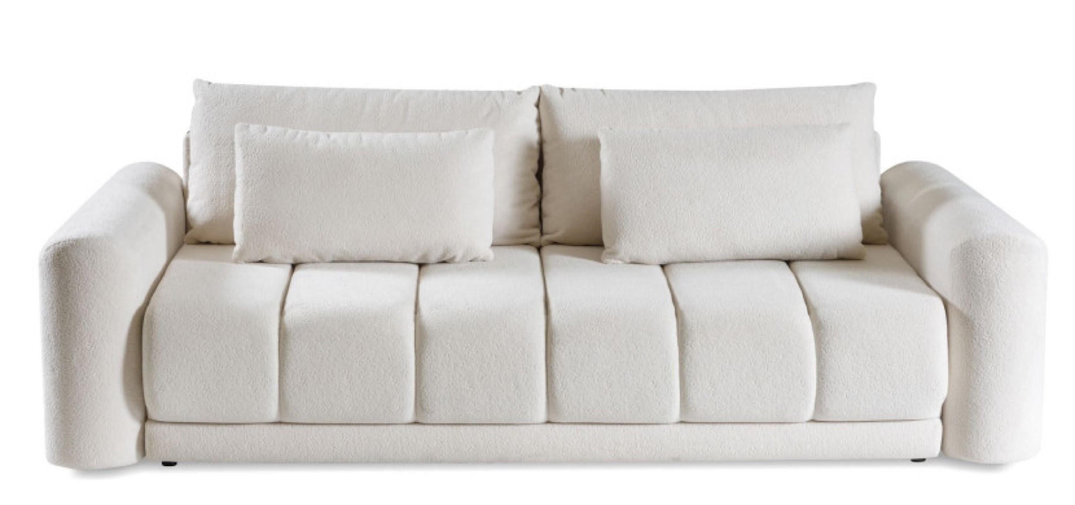 SOFA Beige OTRAN Mit Schlaffunktion Und Komfortablem Sitz - Beige, Textil (250/93/116cm) - Sepro Meble