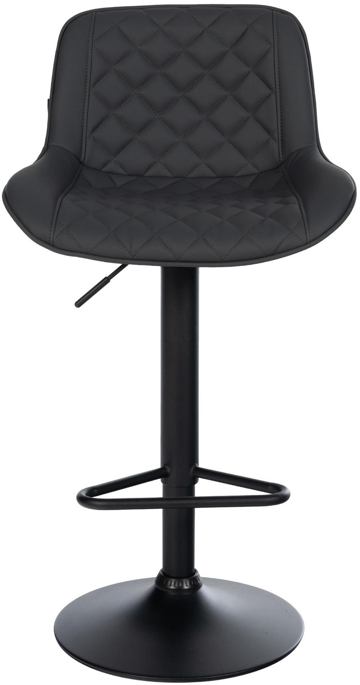 BARHOCKER Lederlook Schwarz - Schwarz, Textil/Metall (50/84/52cm) - CLP