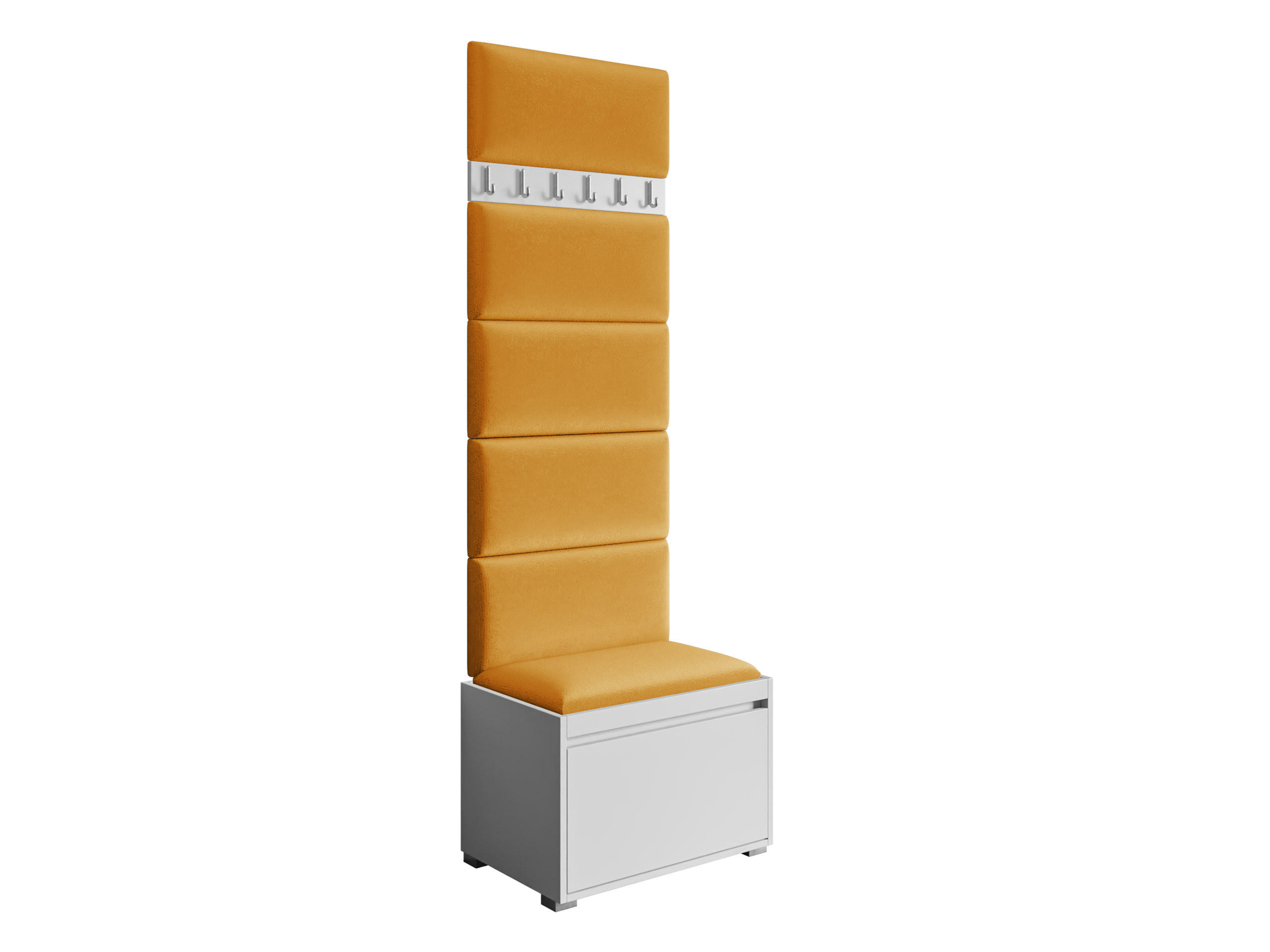 GARDEROBEN-SET Grawis 60 IV - Silberfarben/Orange, Holzwerkstoff/Kunststoff (64.5/45/34cm) - MIRJAN24