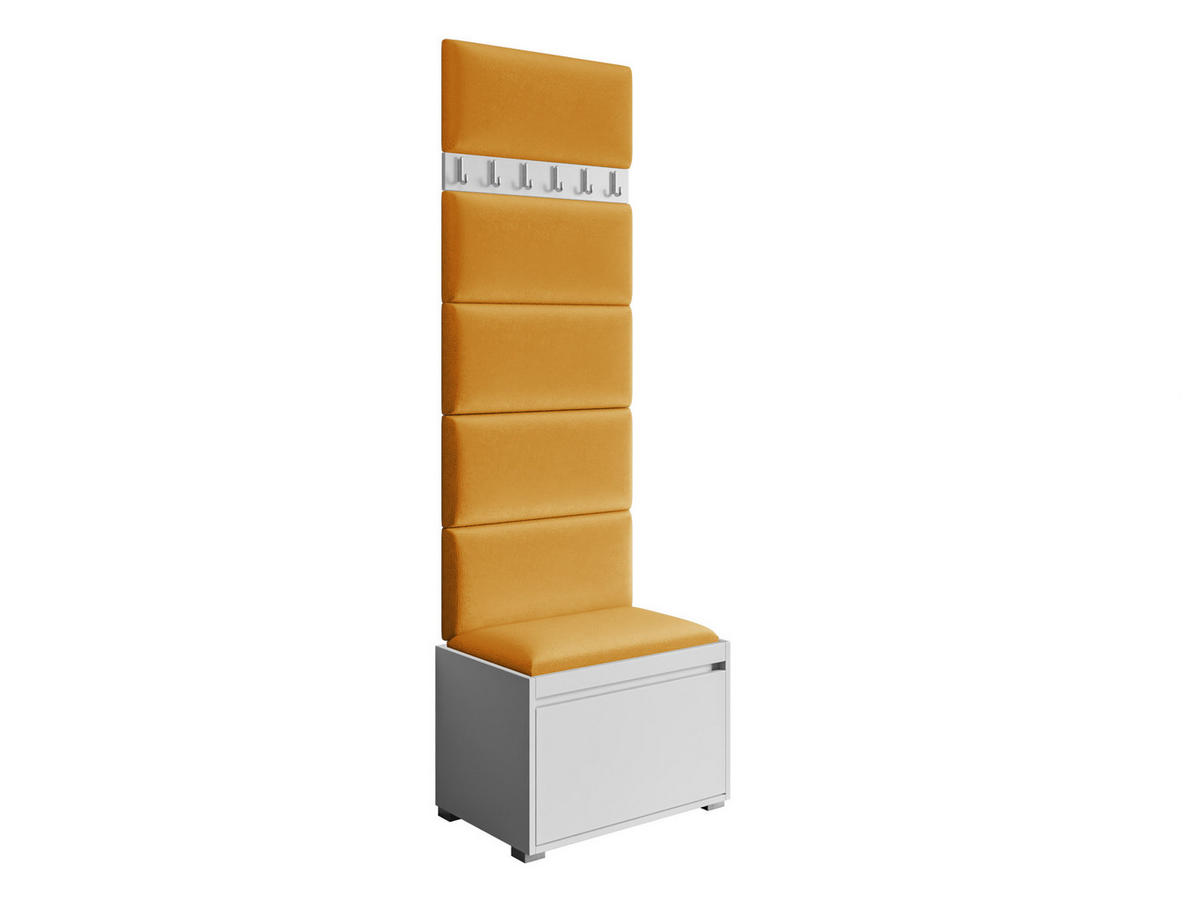 GARDEROBEN-SET Grawis 60 IV - Silberfarben/Orange, Holzwerkstoff/Kunststoff (64.5/45/34cm) - MIRJAN24