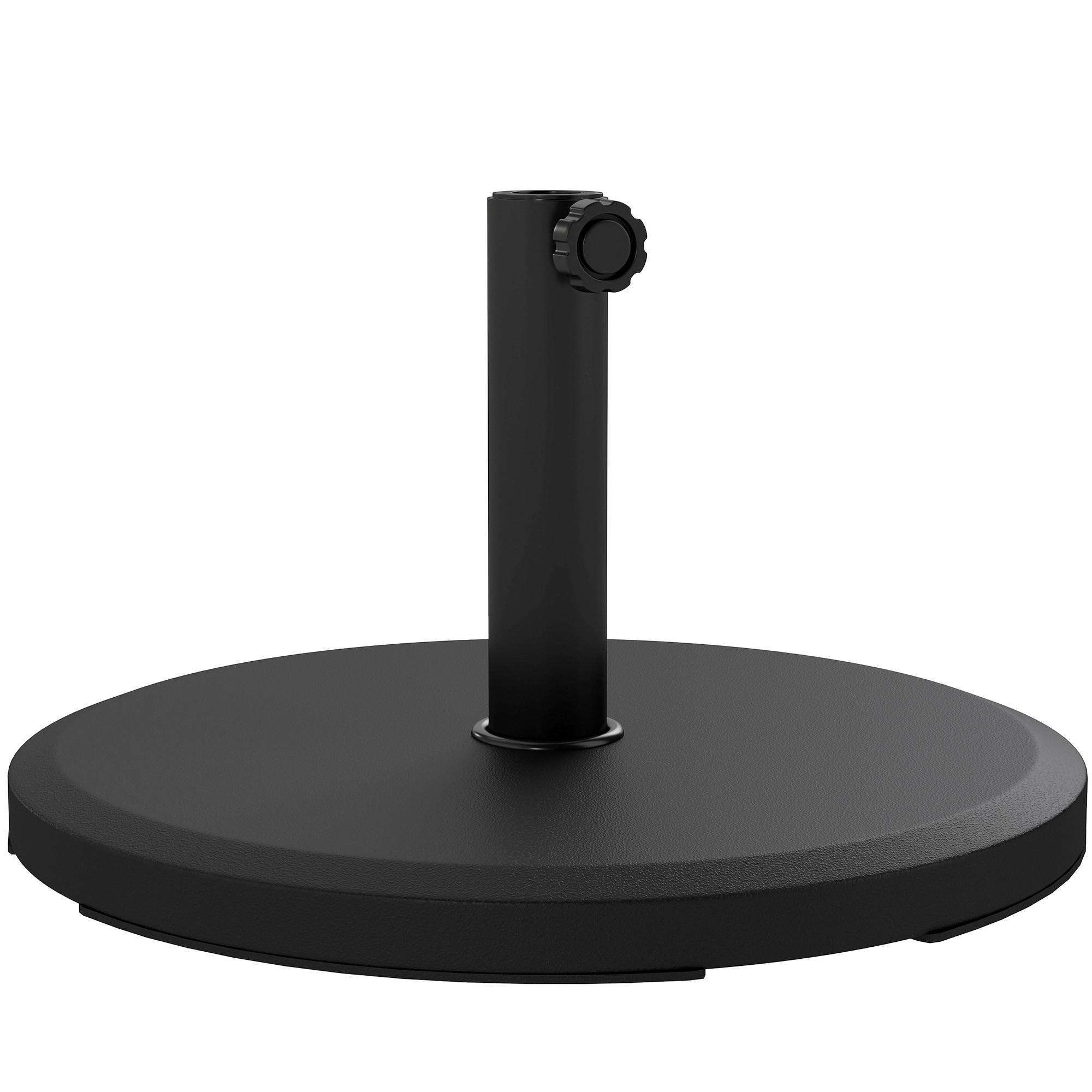 SONNENSCHIRMSTÄNDER HDPE Zement Schwarz - Schwarz, Kunststoff (48.5/48.5cm) - Outsunny