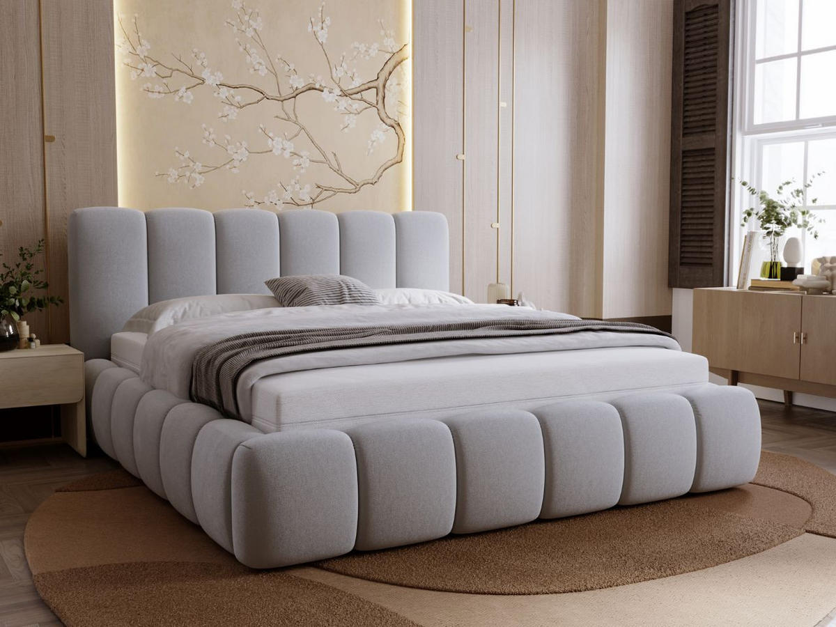 POLSTERBETT Royal 120x200 Hellgrau - Hellgrau, Textil (120/200cm) - Graingold