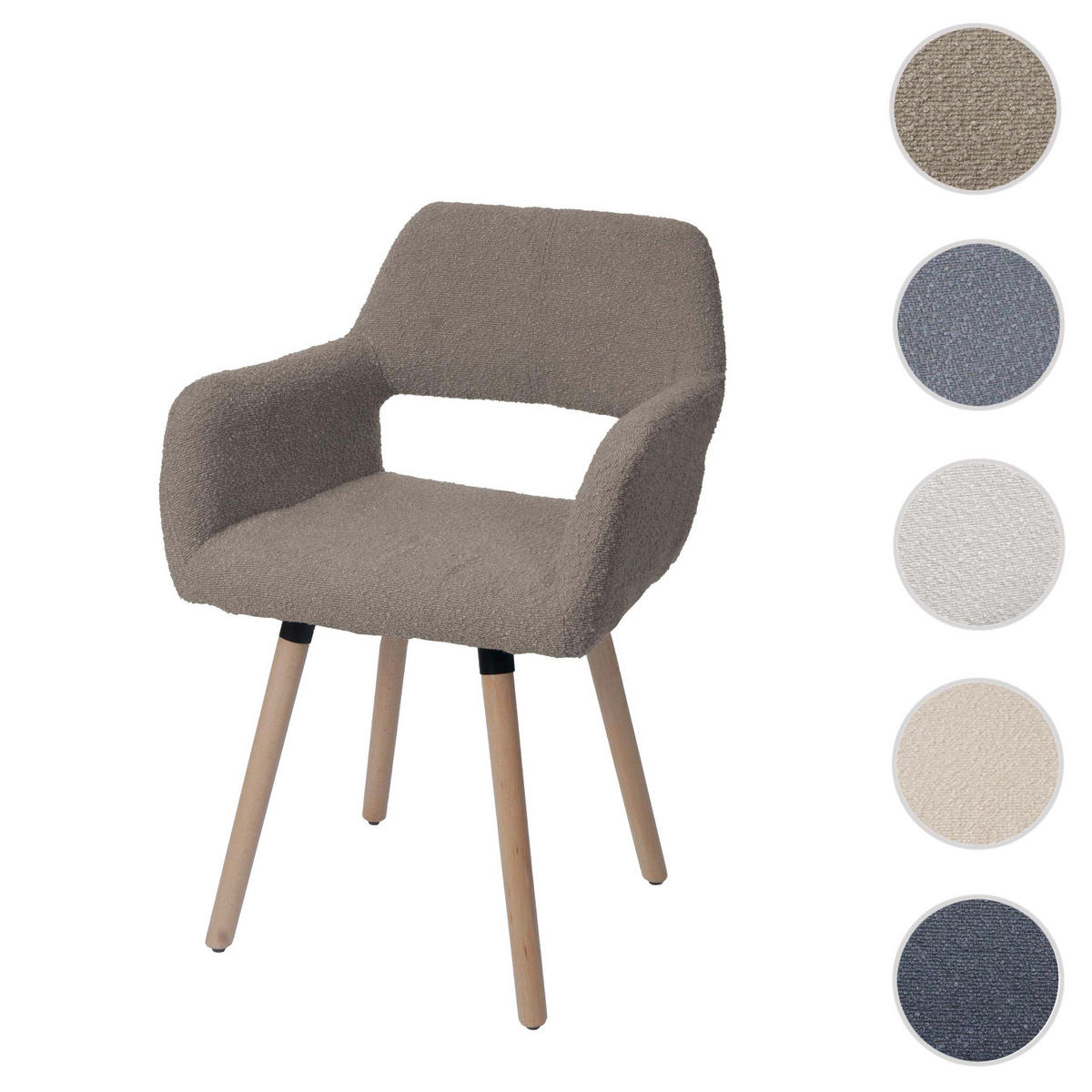 ESSZIMMERSTUHL taupe - Taupe, Textil (56/80/53cm) - MCW