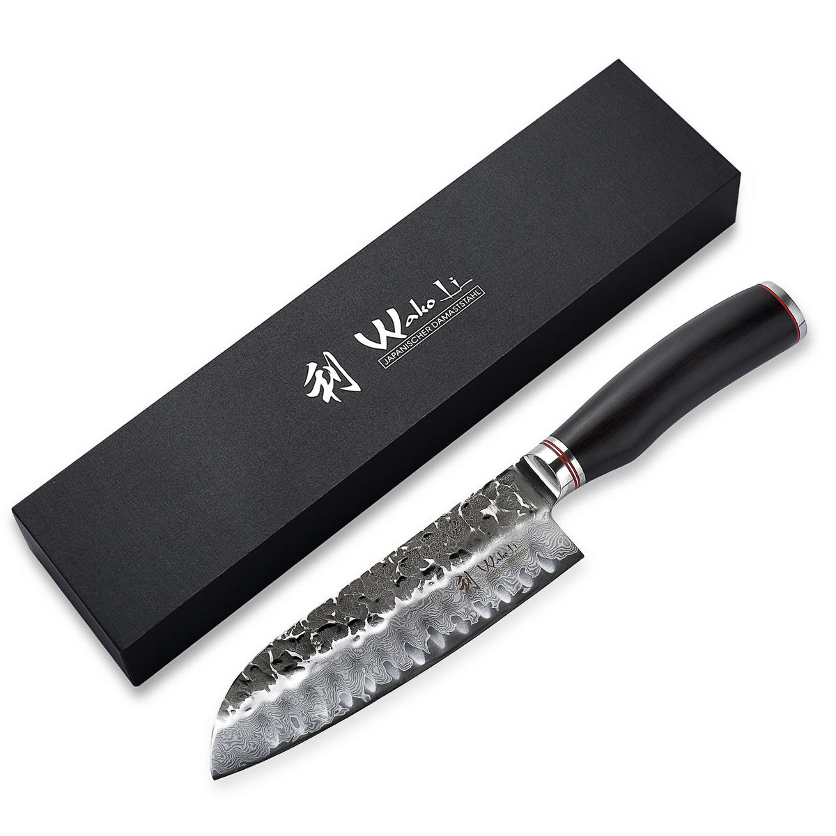 SANTOKUMESSER 18 cm - Schwarz, Holz/Metall (32cm) - Wakoli