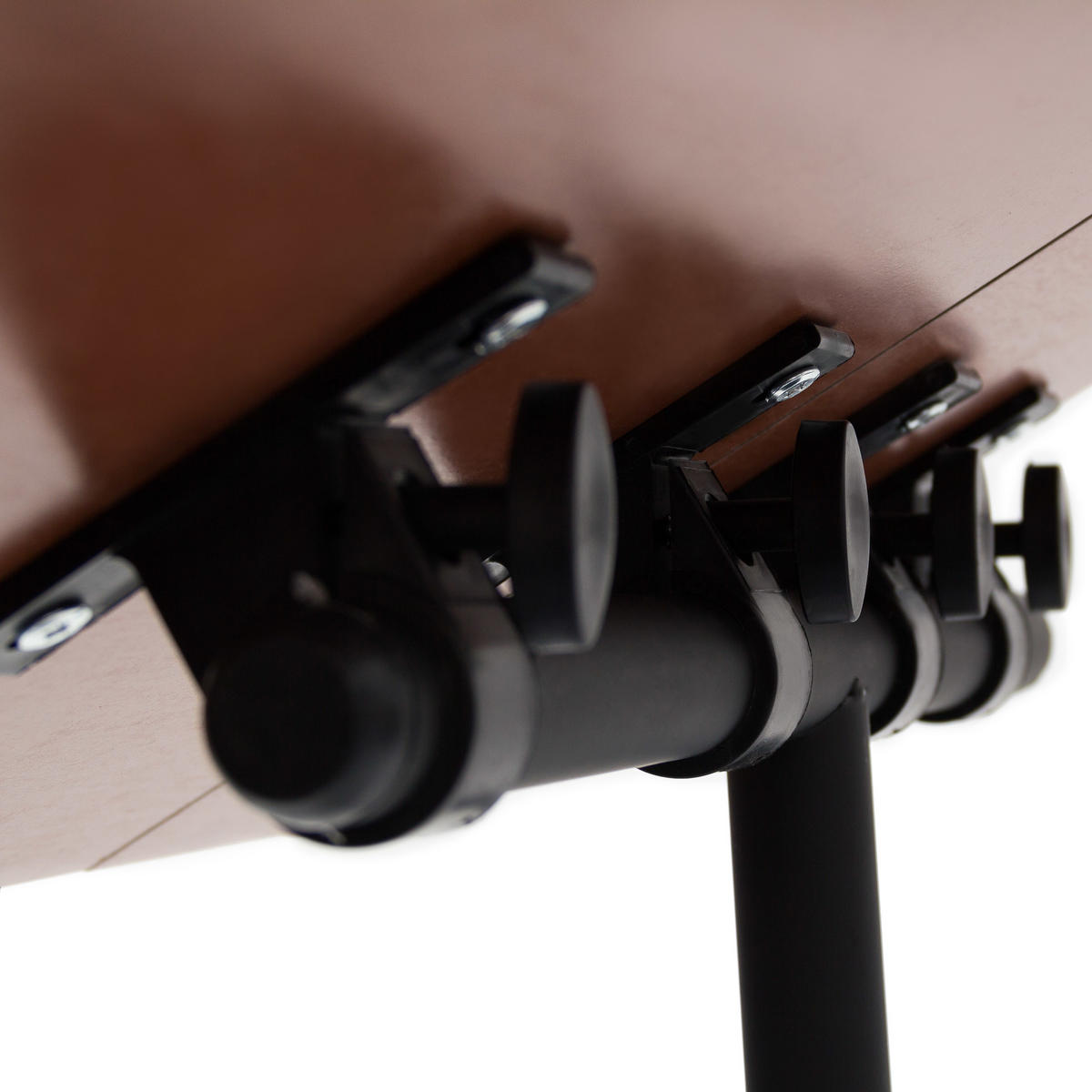LAPTOPTISCH Schwarz höhenverstellbar mit Rollen - Dunkelbraun, Holzwerkstoff/Metall (40.5/60/95cm) - Relaxdays