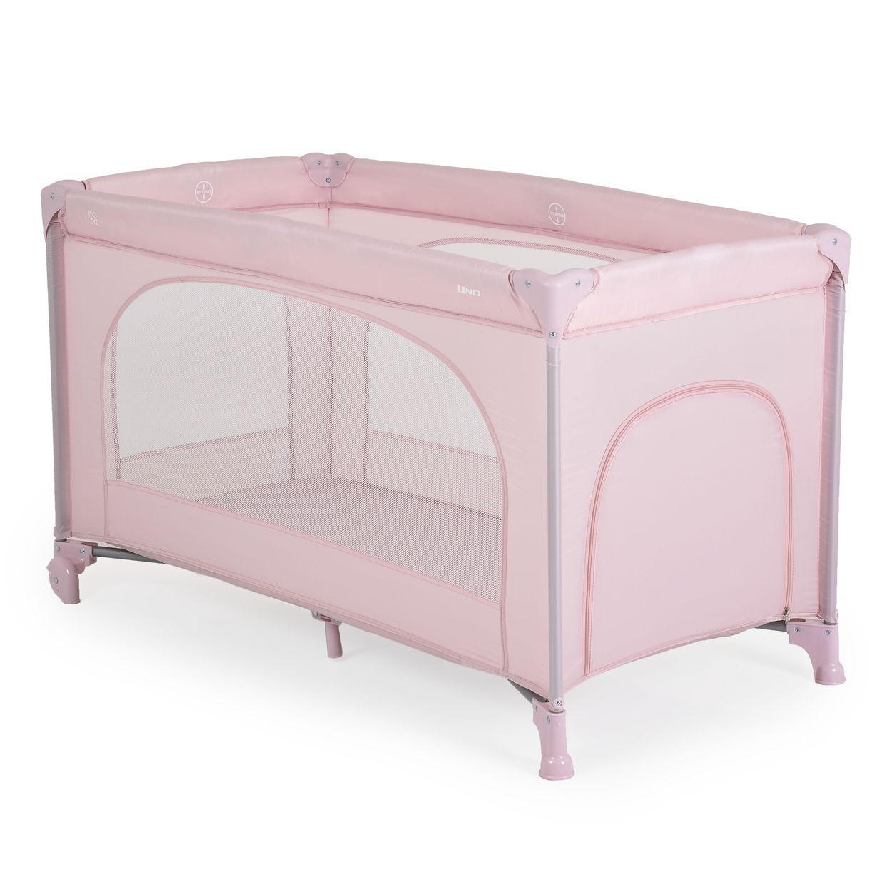 REISEBETT Uno Faltmatratze rosa Räder Laufstall klappbar Aufbewahrungstasche - Rosa, Kunststoff (60/120cm) - Moni