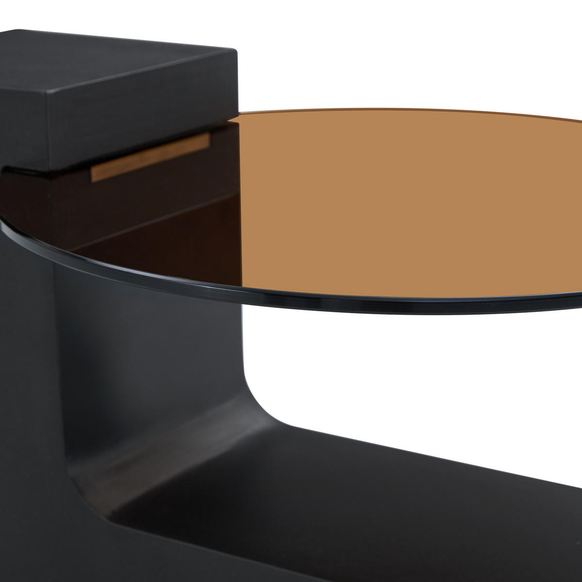 COUCHTISCH 61/30 cm schwarz aus MDF und Glas mit zwei Ebenen - Schwarz, Holzwerkstoff (61/61/30cm) - OKMYHOME