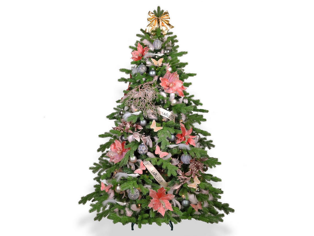 LAALU CHRISTBAUMKUGEL-SET 89 Stück in Luxusbox NOBLESA für Weihnachtsbäume 120–210 cm - Creme/Braun, Glas/Kunststoff (55/50/75cm) - LAALU