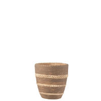 BLUMENTOPF GEFLOCHTEN - Töpferei - Braun - L - Ø 18 cm - Braun, Keramik (18/19.5cm) - J-Line