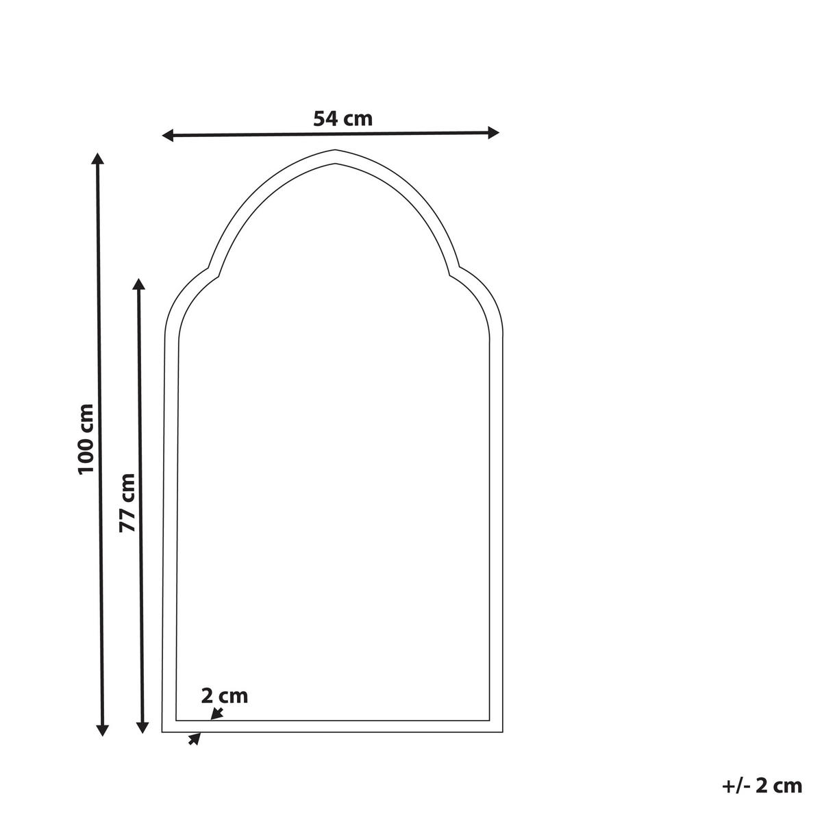WANDSPIEGEL Metall gold 54/100 cm Aconchi - Goldfarben, Metall (54/100/3cm) - Beliani