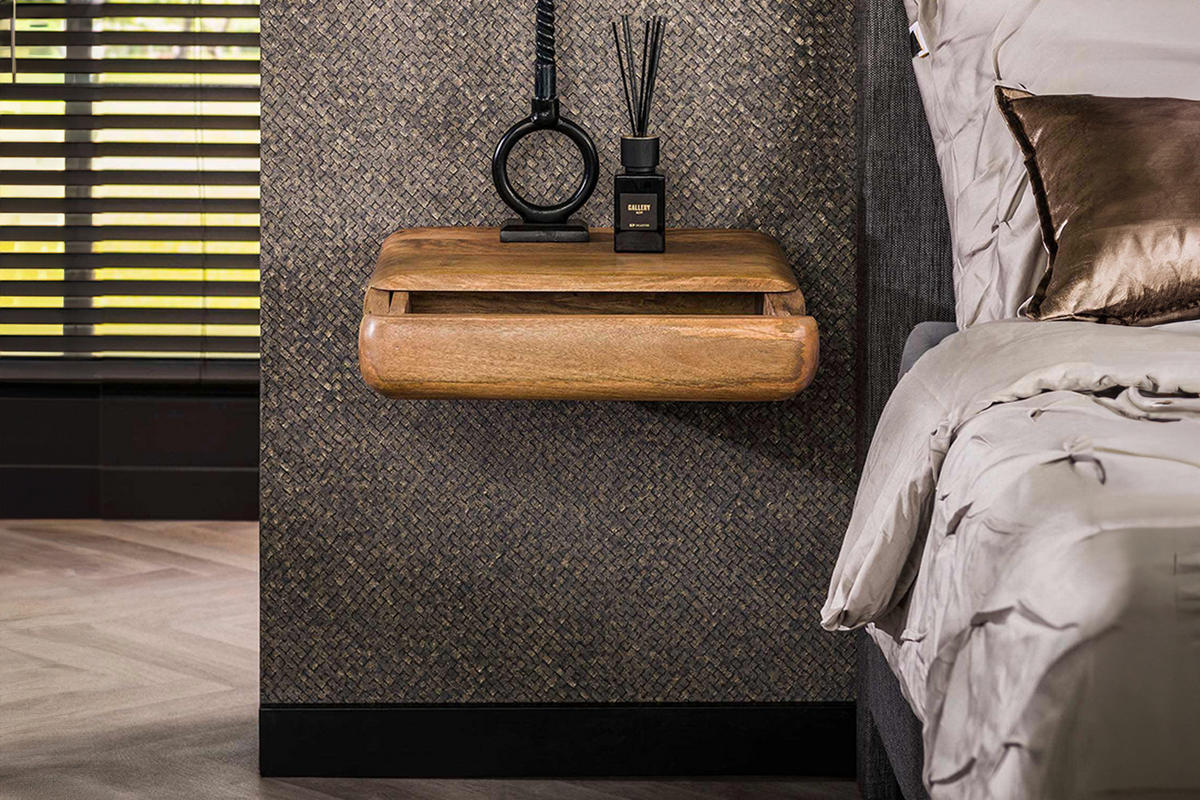 NACHTTISCH SLEK Holz Mango - Braun, Holz (45/10/35cm) - KAWOLA