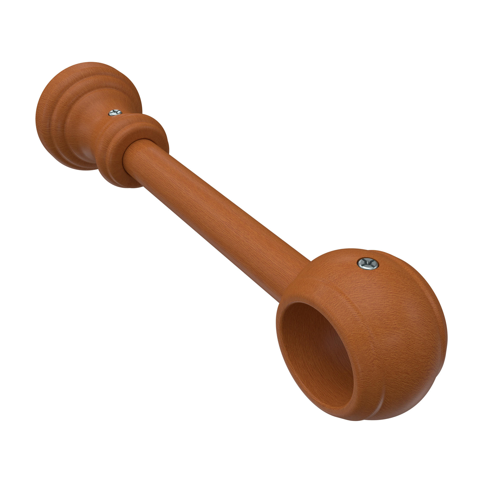 TRÄGER FÜR GARDINENSTANGEN 28 mm Ø, Classic 1-läufig, Kirschbaum - Kirschbaumfarben, Holz (19.5/5/5cm) - INTERDECO