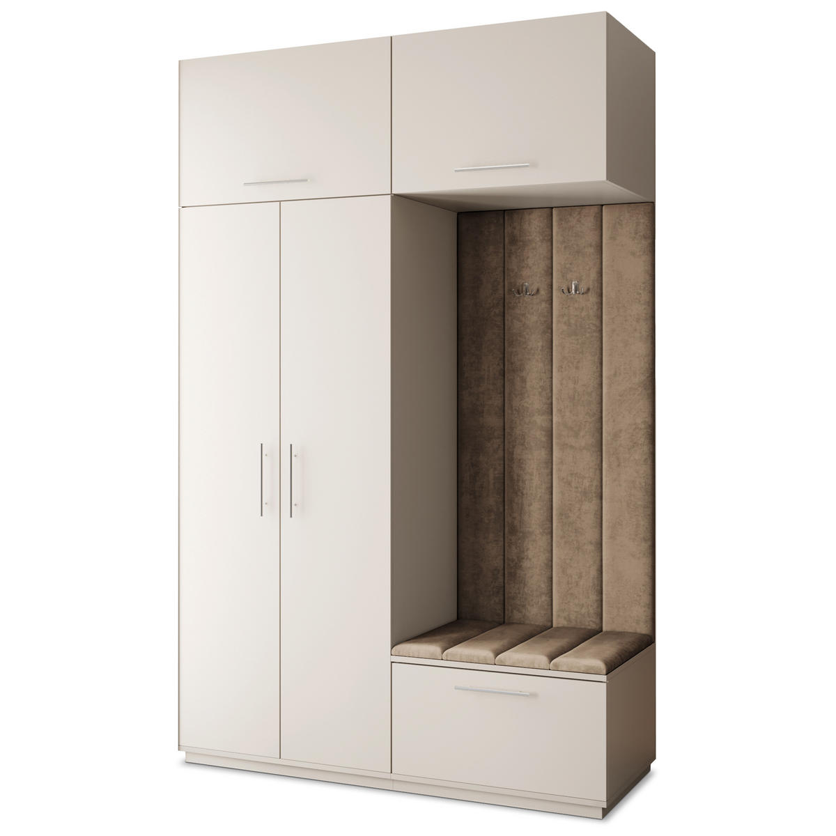 GARDEROBENSCHRANK REMA 150/240/60 cm Modern Garderobe-Set Kaschmir - Kaschmir/Beige, Holzwerkstoff (150/240/60cm) - MASSENO