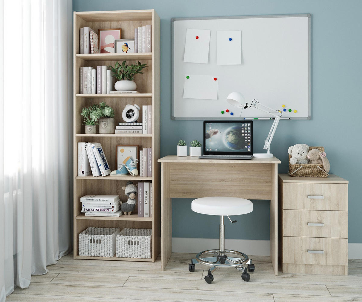 SCHREIBTISCH Sonoma Eiche 80/75/50 - Sonoma Eiche, Holzwerkstoff (50/80/75cm) - RAUMHIRSCH FURNITURE