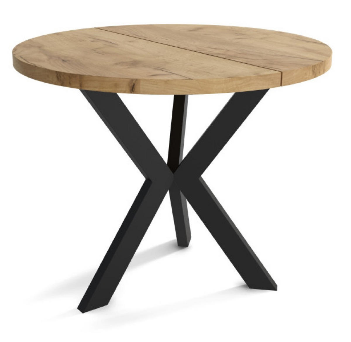 TISCH Schwarz IDA Ausziehbar 110/150 cm Mit Metallgestell - Multicolor/Schwarz, Holzwerkstoff (150/110/75cm) - Sepro Meble