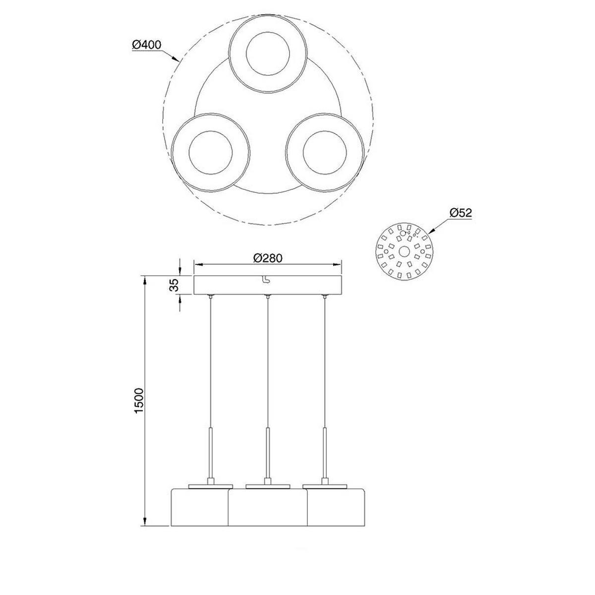 LED HÄNGELEUCHTE Glas Grau Rauchoptik - Grau, Glas (40/39/150cm) - Globo Lighting