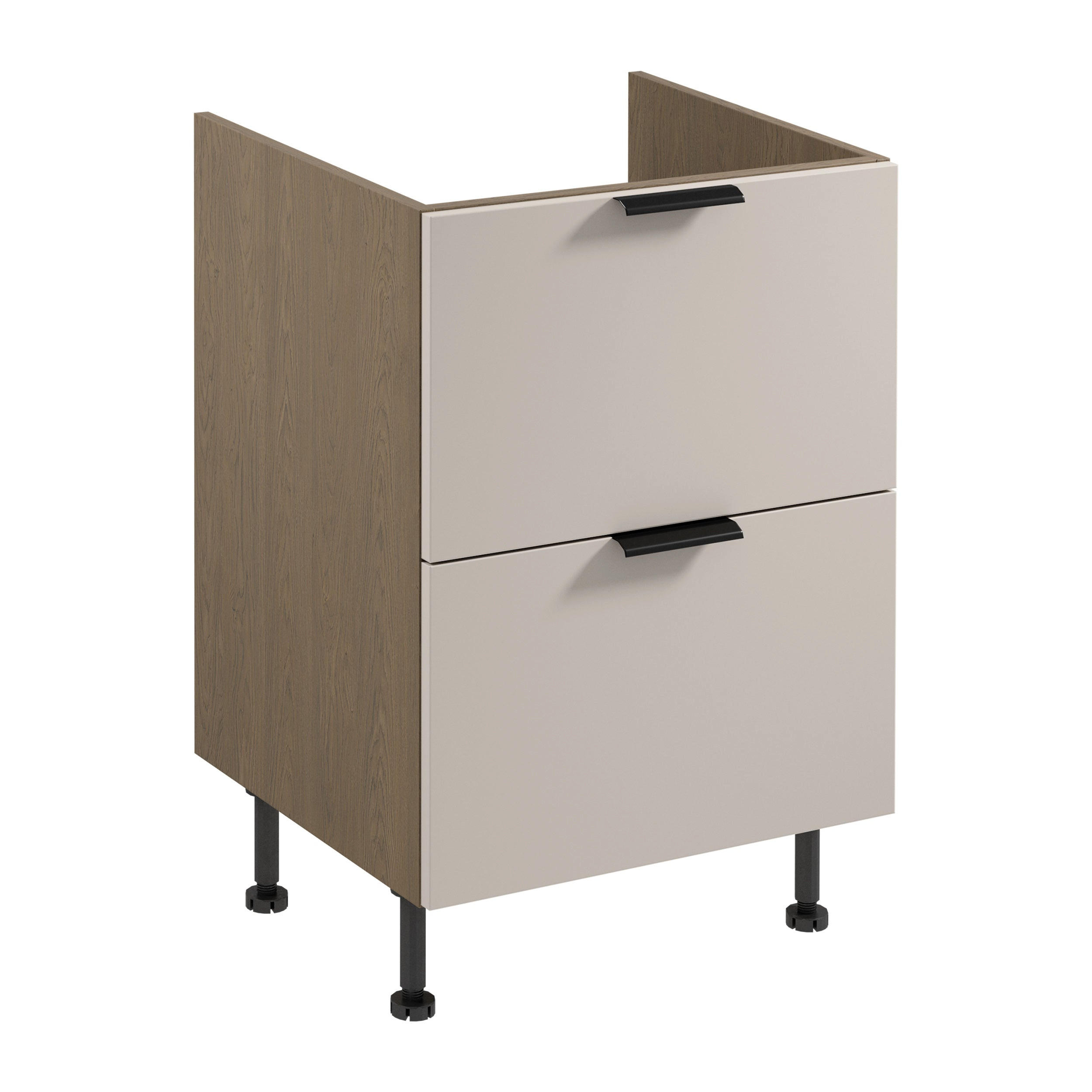 Royal24_Markt Spülenunterschrank Eiche, Beige 60x87x52 cm