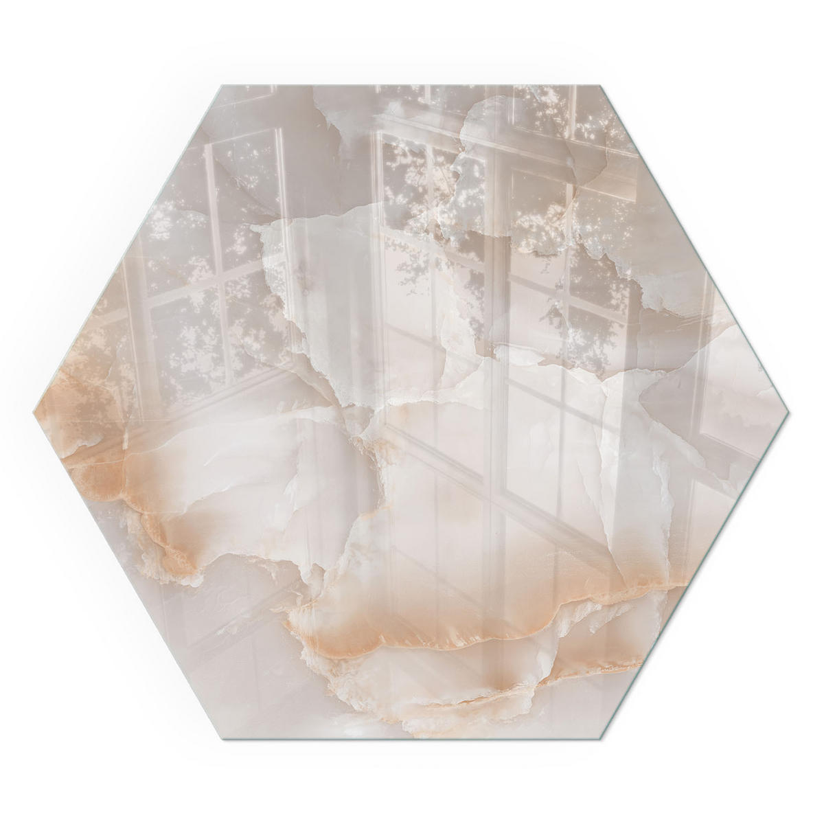 GLASPLATTE für Kamin h40 cm - Beige, Glas (40/40/0.4cm) - TULUP