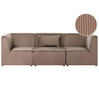 MODULÁRNÍ POHOVKA 3-místná Pískově béžová Manšestr Lemvig - písková barva, textil (250/78/83cm) - Beliani