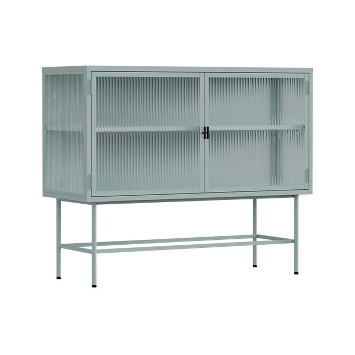 SIDEBOARD, Salbeigrün - Hellgrün/Grün, Metall (43/90/110cm) - Oviala