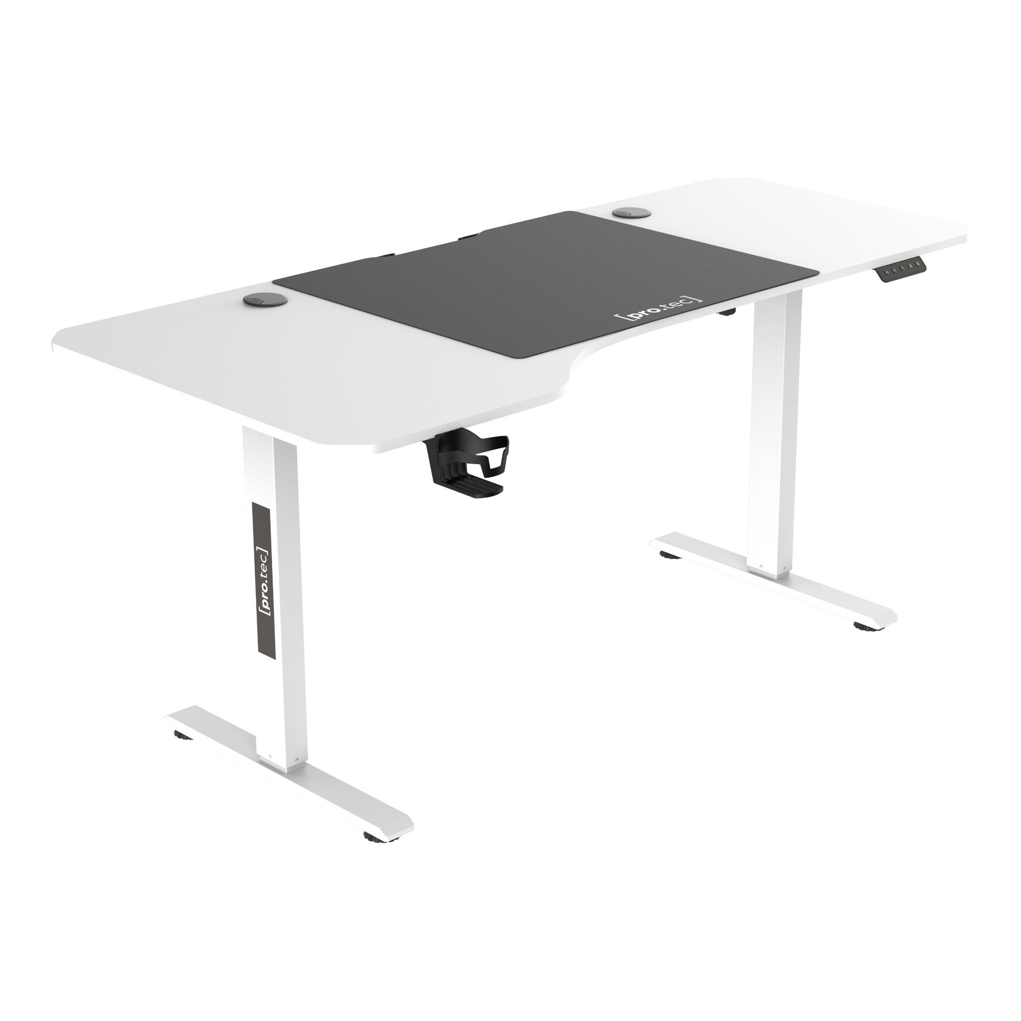 COMPUTERTISCH Stryn - Weiß, Metall (75/160/117cm) - pro.tec