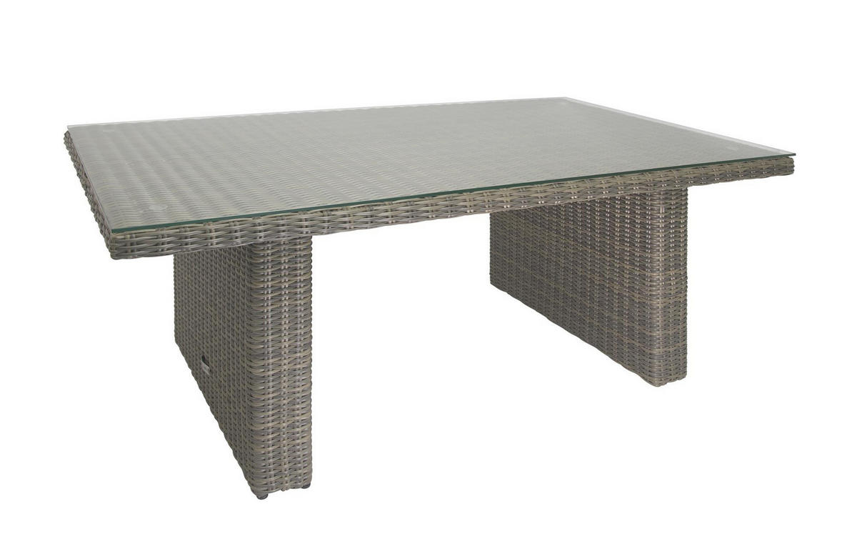 DININGLOUNGE-SET Asti Braun-Melierung, Polyrattan, 7 Personen - Braun, Naturmaterialien - bellavista - Home & Garden