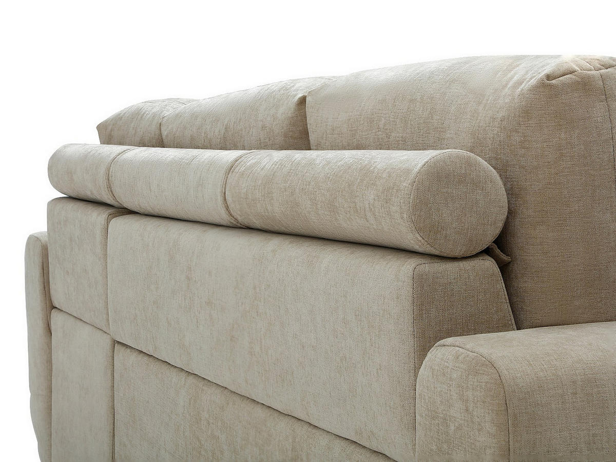 ECKSOFA - Ecke rechts - Stoff Beige - MICHELIA - Beige, Textil (268/174cm) - Vente-Unique