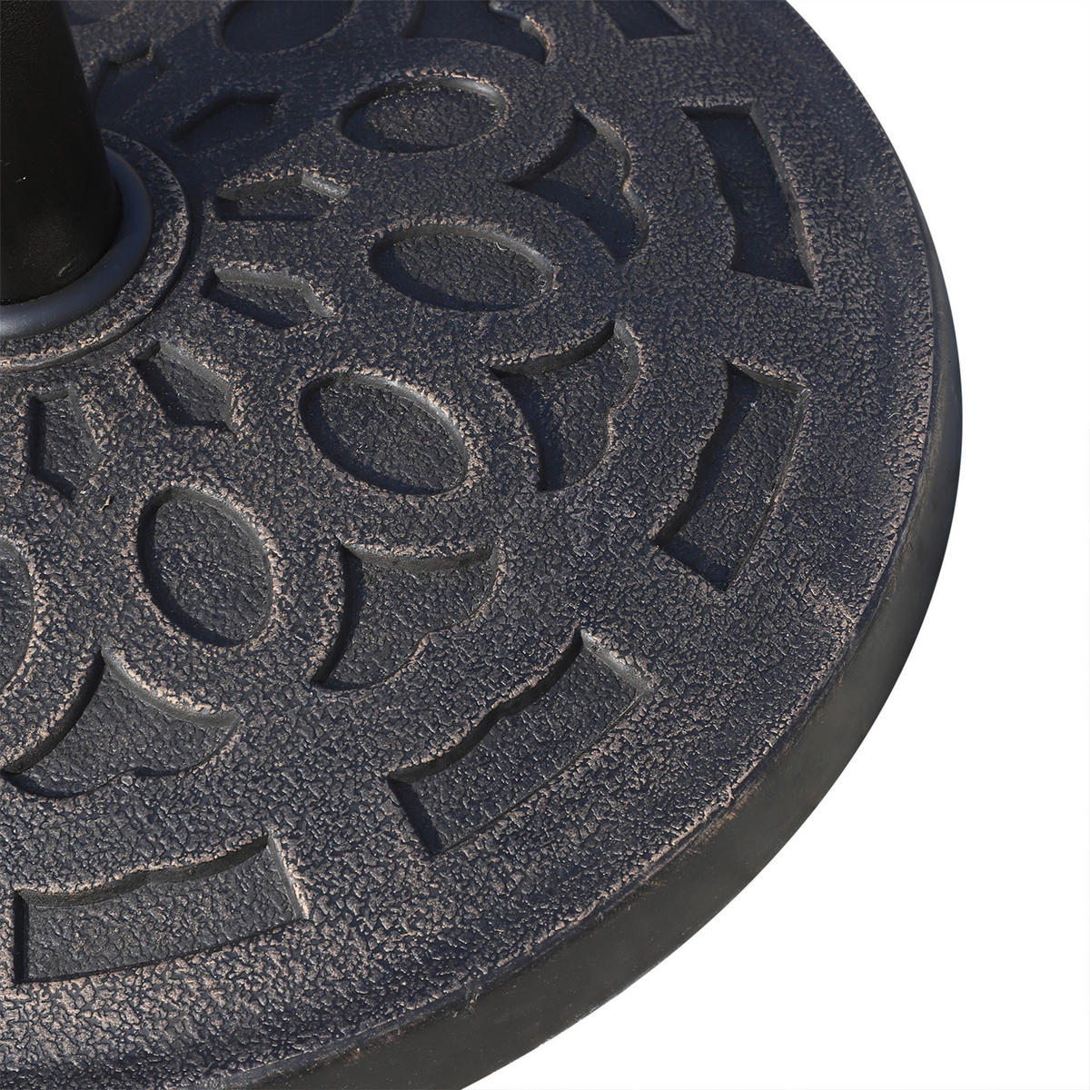 SONNENSCHIRMSTÄNDER 14kg rund 38/48mm Harz Bronze Ø48,5 x H34cm - Bronzefarben, Kunststoff (48.5/48.5cm) - Outsunny