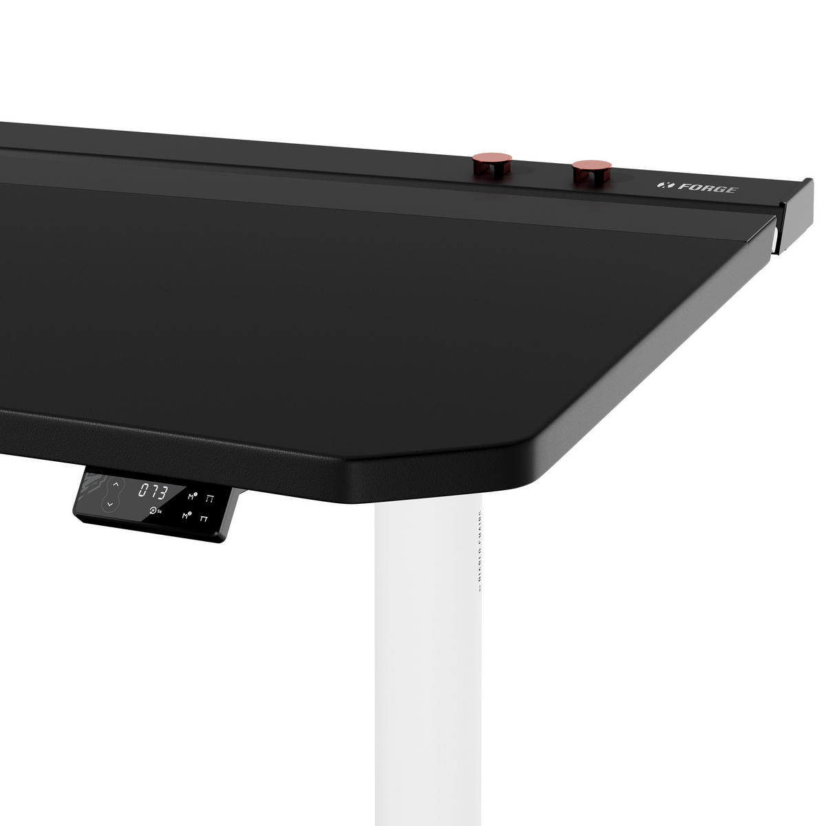 ELEKTRISCH verstellbarer Gaming-Schreibtisch X-Forge 160 x 80 cm - Schwarz/Weiß, Metall (80/160/72cm) - Diablo Chairs