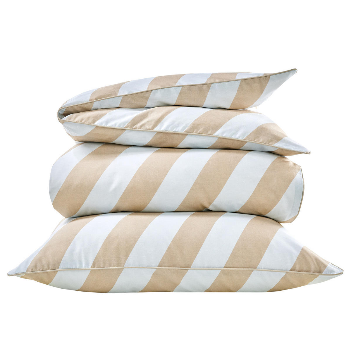 SATIN BETTWÄSCHE All Dreams aus Baumwolle 155 x 220 cm - Beige, Textil (135/200cm) - Butlers