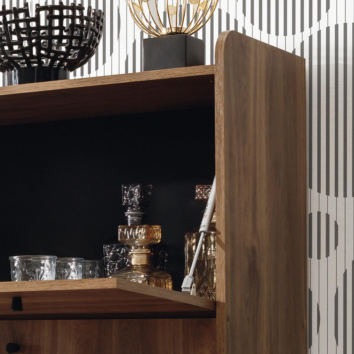 WOHNZIMMER-SET 4-TLG. Varedo-132 - Braun, Holzwerkstoff (399/140/62cm) - Lomado