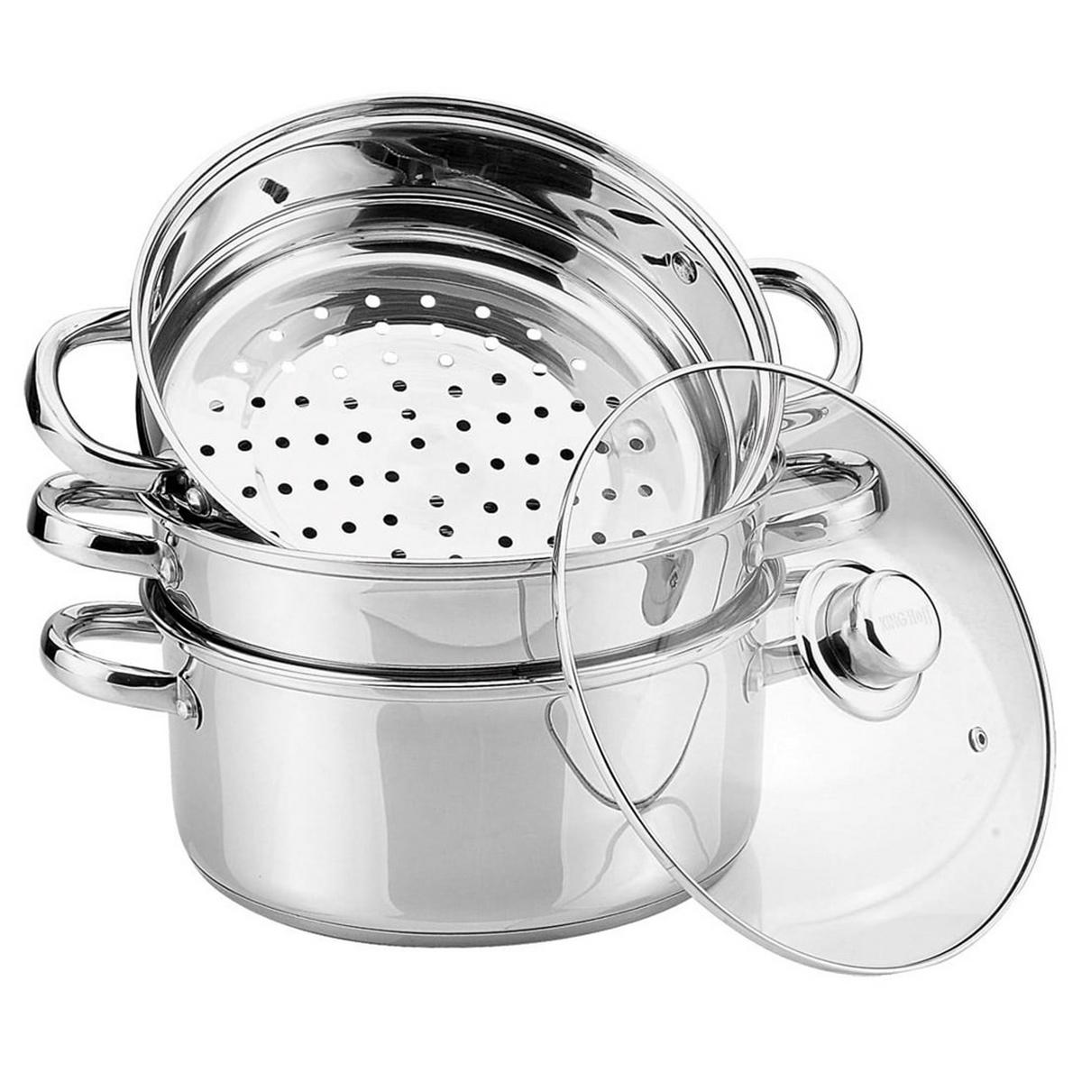 TOPF Silber 24/24/11.5 cm KH3319 - Silberfarben, Metall (24cm) - Kinghoff 