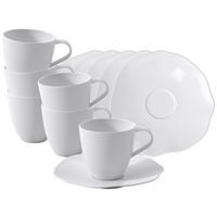 KAFFEETASSEN MIT UNTERTASSEN Pura weiß 150 ml 6er Set - Weiß, Keramik (0.15L) - Villeroy & Boch