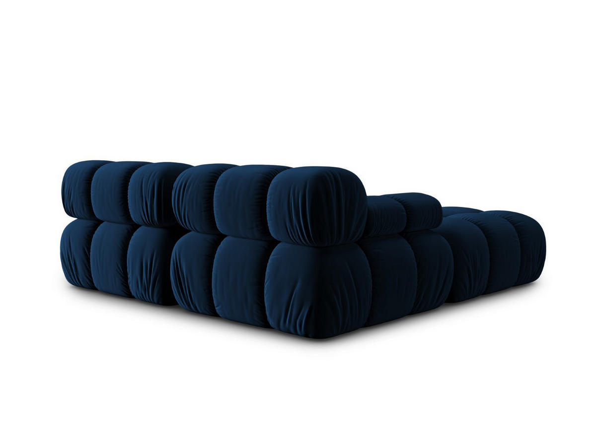 MODULARES-SOFA Bellis aus Samt königsblau 3 Sitzplätze - Blau, Textil (188/63/188cm) - Micadoni