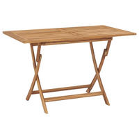 GARTENTISCH Klappbar 120/70/75 Cm Massivholz Teak - Braun, Holz (120/70/75cm) - vidaXL