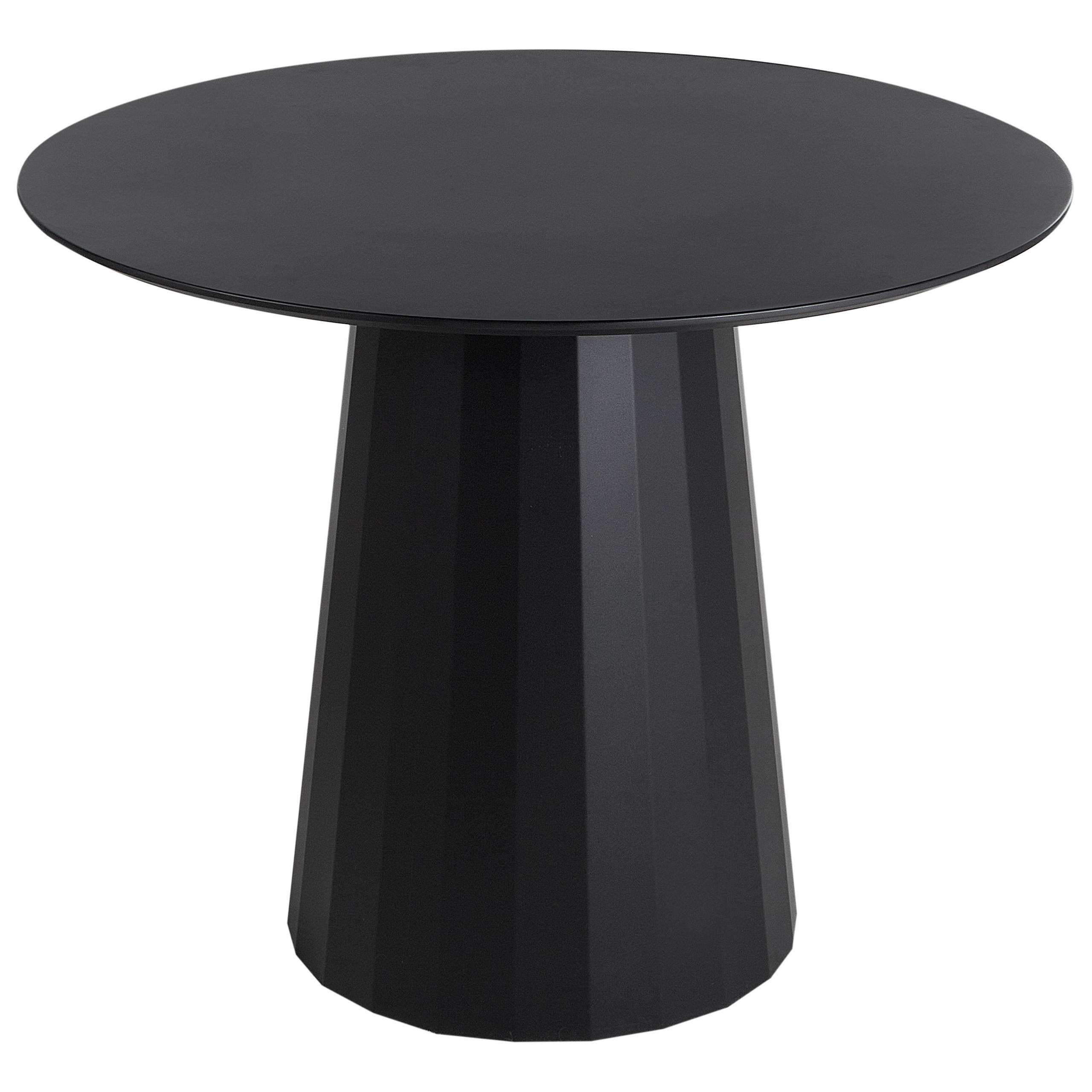ESSTISCH Schwarz 100/100 cm Metall Plato - Schwarz, Metall (100/100/75cm) - Beliani