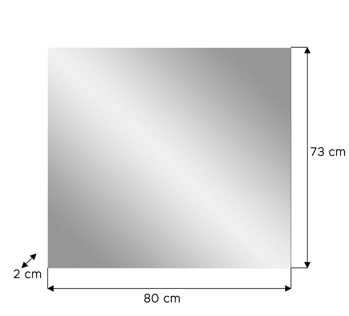 GARDEROBENSPIEGEL in grau, Wandspiegel 80 cm, Cooper - Grau, Glas/Holzwerkstoff (80/73/2cm) - Inn.Furn