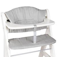 KINDERSTUHLPOLSTER Hochstuhl Sitzkissen Set für Hauck Alpha - Hellgrau/Grau, Textil (27/7/38cm) - Hoppediz
