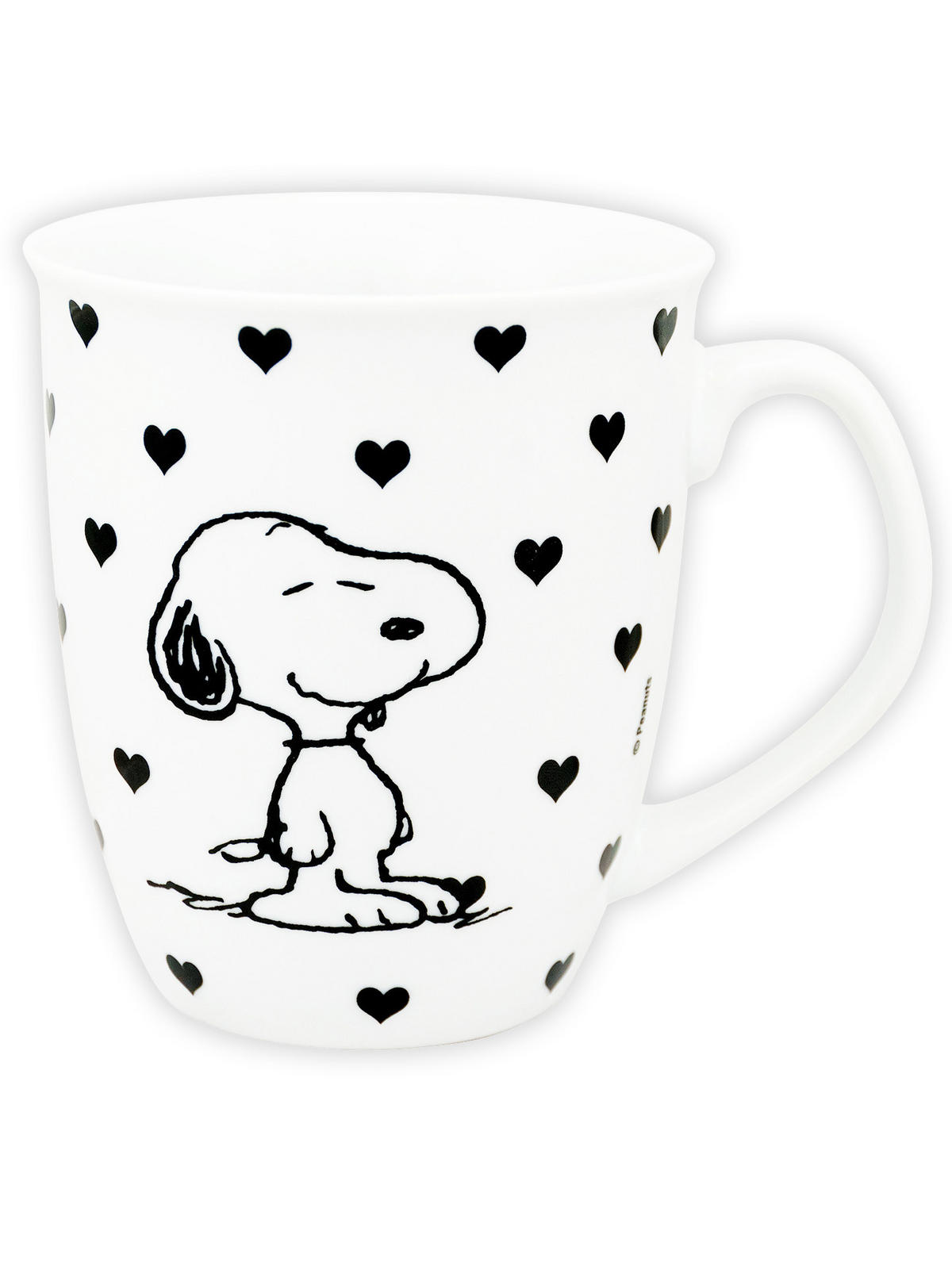 KAFFEEBECHER The Peanuts Snoopy Herzen Weiß 280 ml - Multicolor, Keramik (0.28L) - United Labels