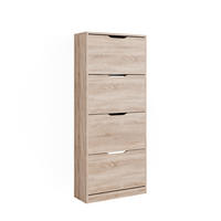 SCHUHKIPPER Luca Sonoma 59 x 137 cm mit 4 Klappschubladen - Sonoma Eiche, Holzwerkstoff (59/137/22cm) - Vicco