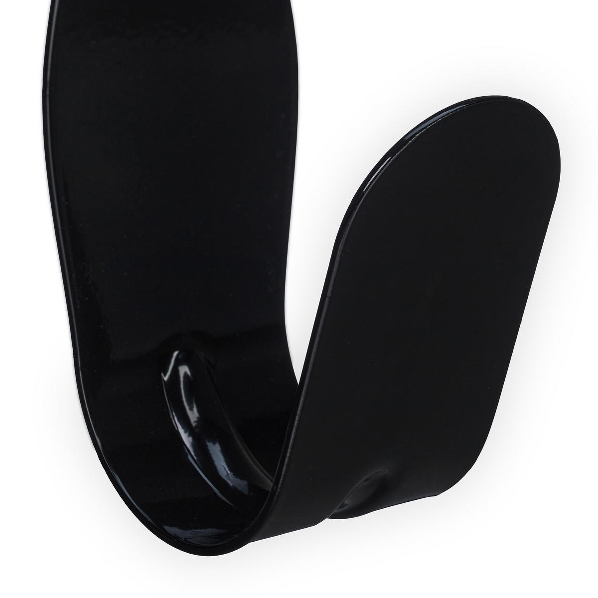 2xSCHLAUCHHALTER - Schwarz, Metall (9/23/9cm) - Relaxdays