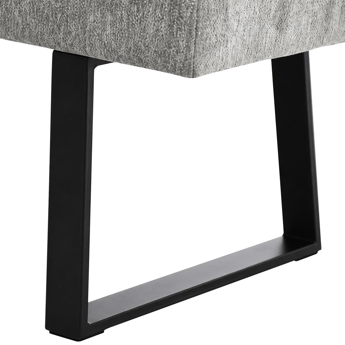 SITZBANK Velto 164x61 cm, moderne Küchenbank und Esszimmerbank, Grau - Schwarz/Grau, Metall (164/84/61cm) - Beautysofa