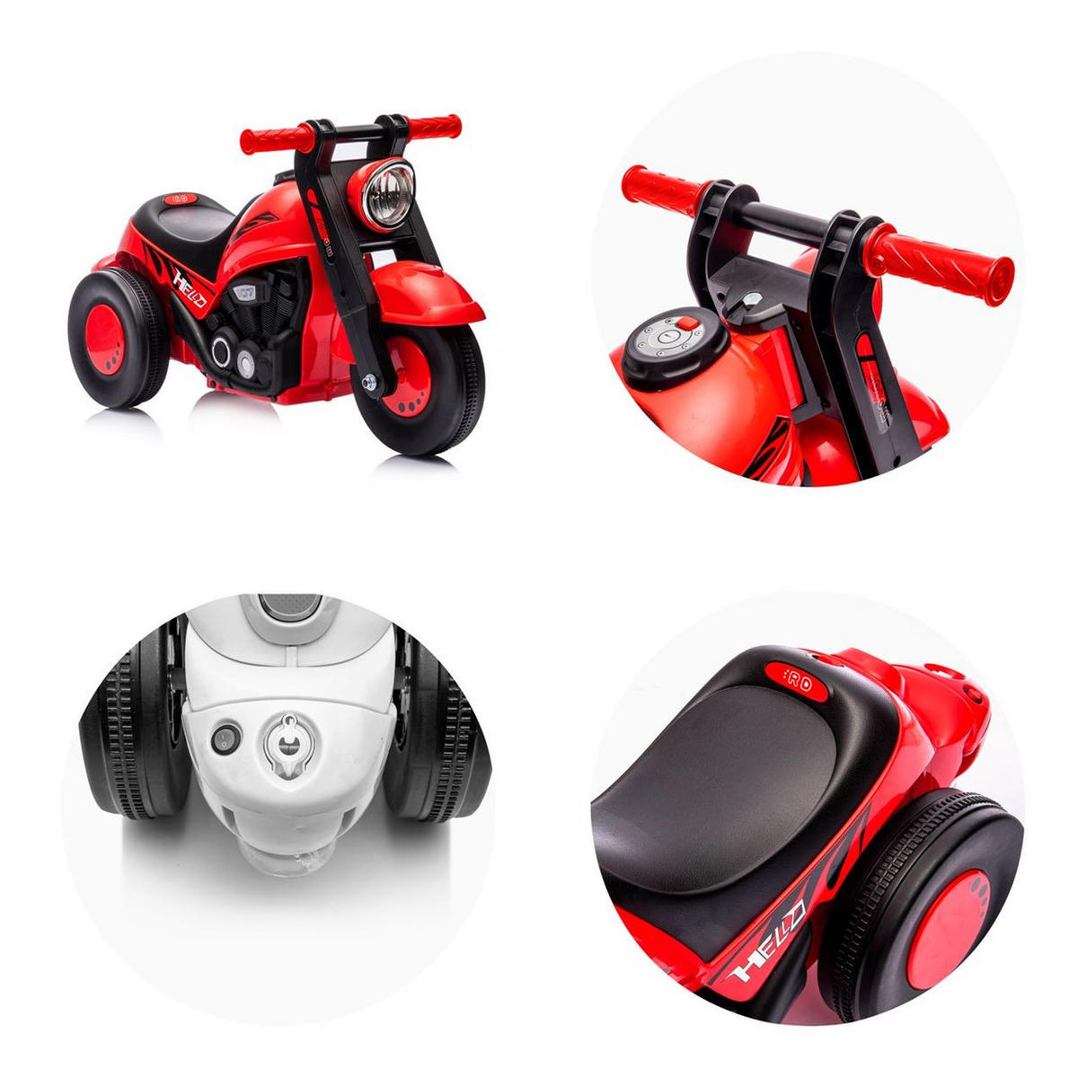 RUTSCHER Bubble Rider Musik rot Seifenblasen Motorraddesign ab 3 Jahren - Rot, Kunststoff (80/35/42cm) - Chipolino